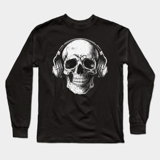 Skeleton listening to music Long Sleeve T-Shirt